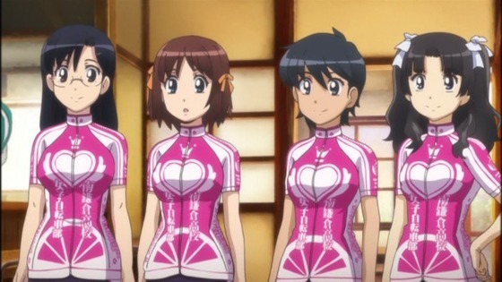 南鎌倉高校女子自転車部 第6話 感想 スカートのないサイクルジャージがぴっちりでかわいい